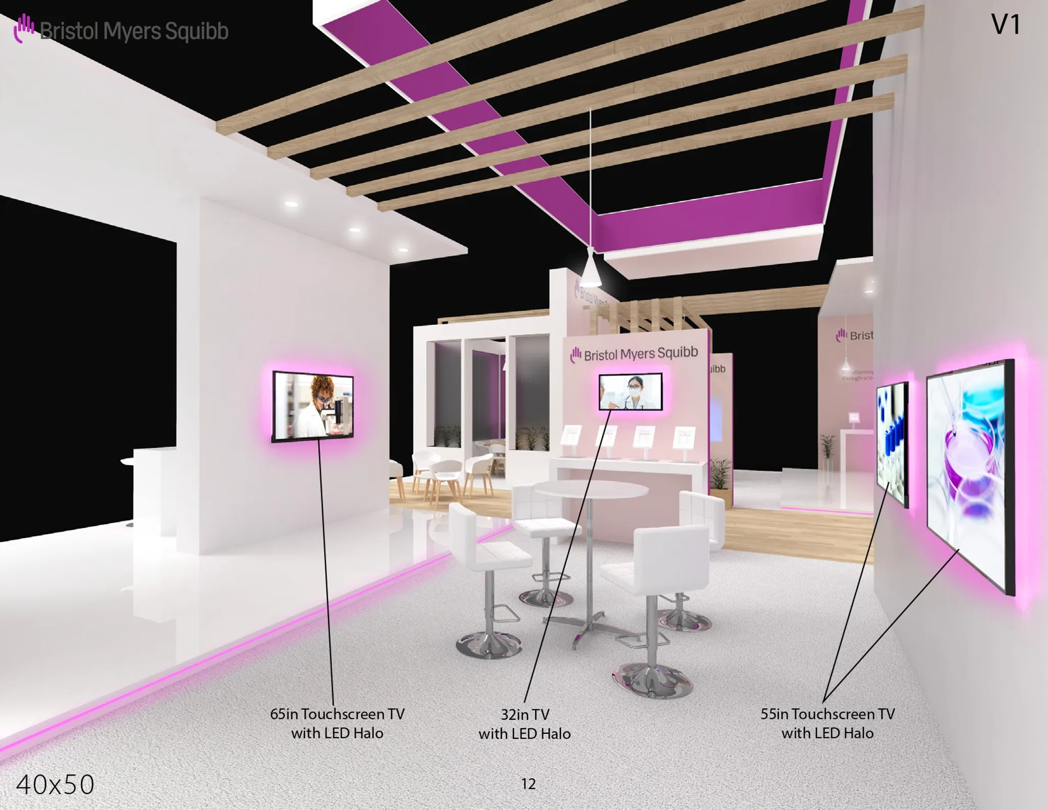 40x50 Île booth design by Pro-X Exhibits